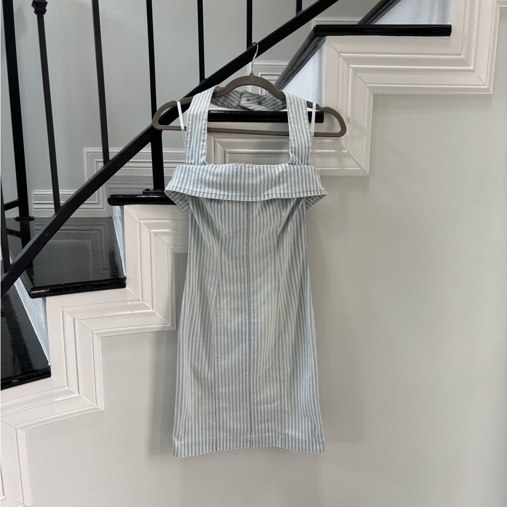 NEW Guess Blue and White Striped Mini Dress Guess Marine Collection